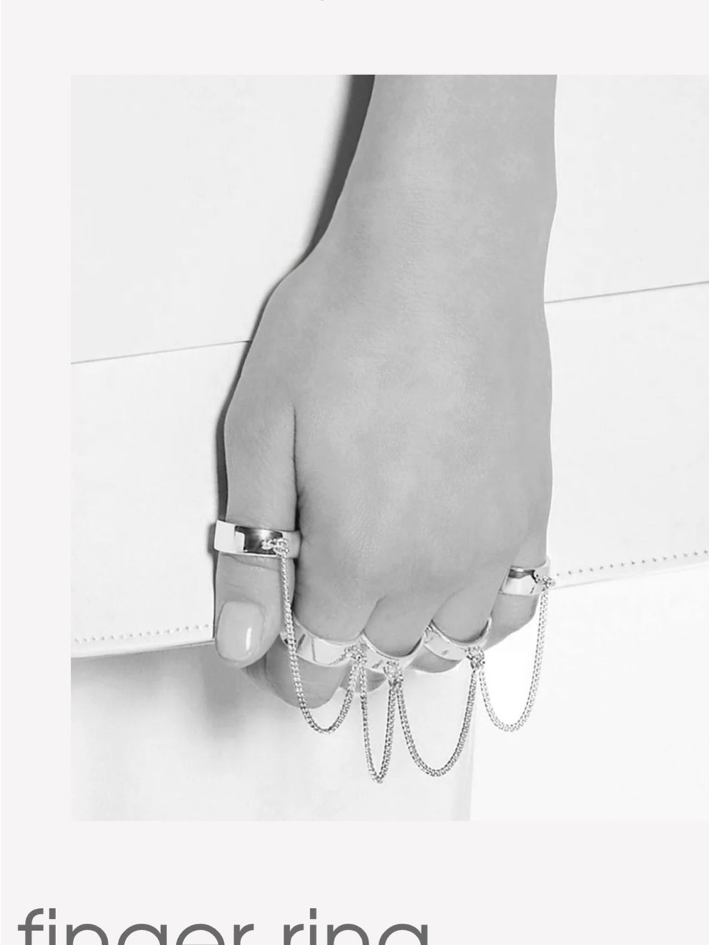 Eddie Borgo Silver Multi-Finger Chain Rings- (Rare)